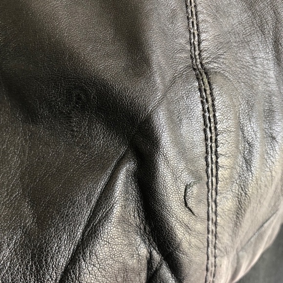 John F Gee Lambskin Leather Biker Bomber JACKET - Picture 9 of 11